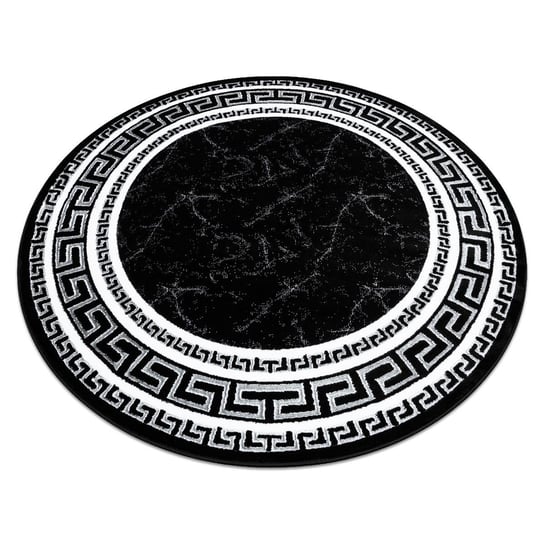 Dywan GLOSS koło nowoczesny 2813 87 stylowy, ramka, grecki czarny, koło 200 cm Dywany Łuszczów