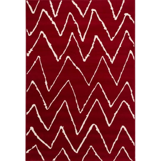 Dywan Modern Geometric, czerwono-kremowy, 135x190 cm Dekoria