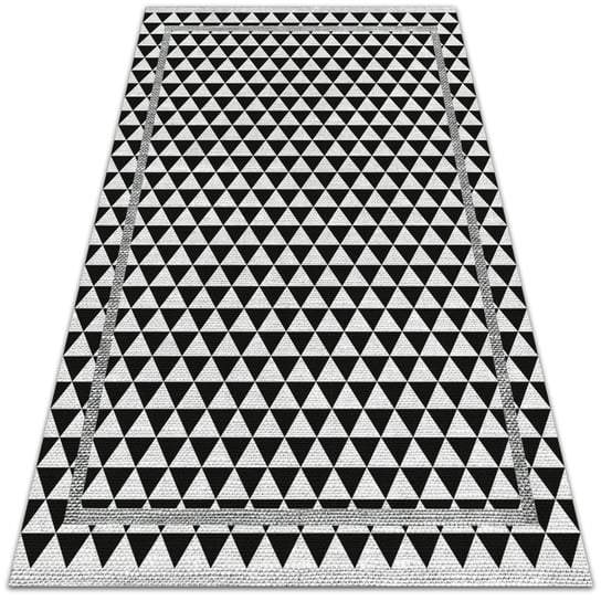 Dywan na patio taras Czarno białe trójkąty 80x120, Bluedecor Bluedecor