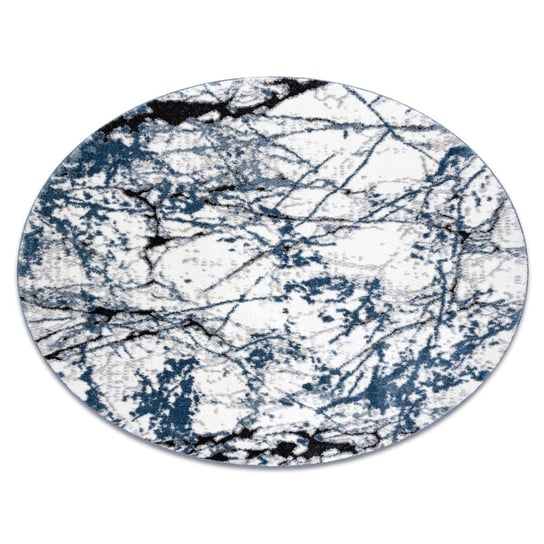 Dywan nowoczesny COZY 8871 Koło, Marble, Marmur - Strukturalny, dwa poziomy runa niebieski, koło 160 cm Dywany Łuszczów