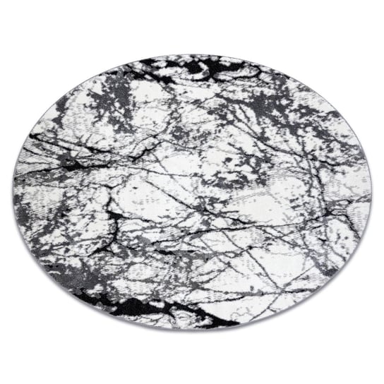 Dywan nowoczesny COZY 8871 Koło, Marble, Marmur - Strukturalny, dwa poziomy runa szary, koło 100 cm Dywany Łuszczów