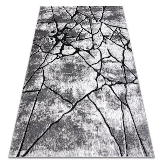 Dywan nowoczesny COZY 8873 Cracks Popękany beton - Strukturalny, dwa poziomy runa ciemny szary, 280x370 cm Dywany Łuszczów