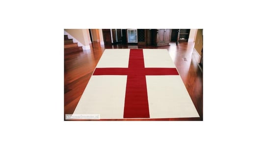Dywan nowoczesny do salonu, English flag, city, czerwony, 160x225 cm Belgia VAN