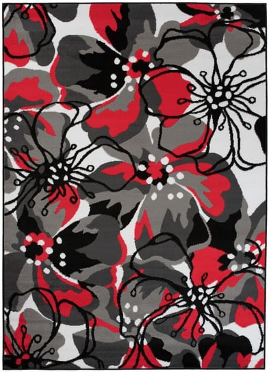 Dywan nowoczesny komfort  czarny czerwony kwiaty Z907E BLACK MAYA PP ESM (2.00*3.00) CARPETPOL
