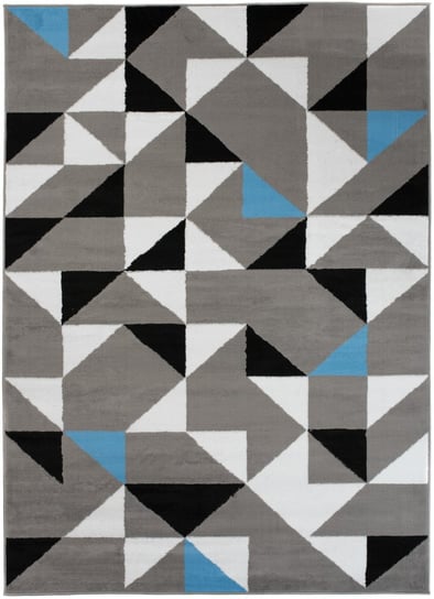 Dywan nowoczesny komfort  szary niebieski geometryczny Z896B GRAY MAYA PP EYM (1.60*2.20) CARPETPOL