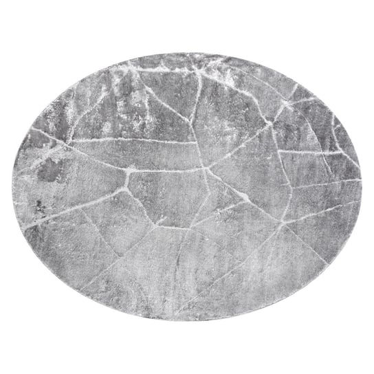 Dywan nowoczesny MEFE Koło 2783 Marmur - Strukturalny, dwa poziomy runa ciemnoszary, koło 120 cm Dywany Łuszczów