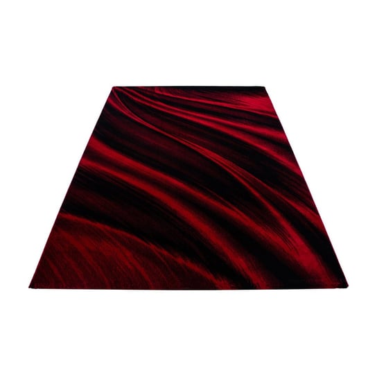 Dywan nowoczesny Miami fale czerwono-czarny 120 cm x 170 cm Oaza Dywany