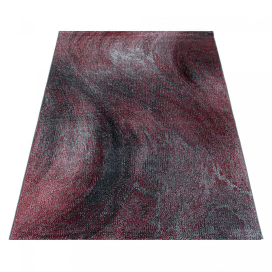 Dywan nowoczesny Ottawa fale czerwono-szare 80 cm x 150 cm Oaza Dywany