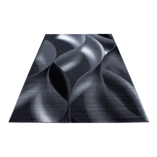 Dywan nowoczesny Plus wstęgi szaro-czarny 160 cm x 230 cm Oaza Dywany