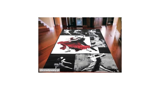 Dywan nowoczesny, Venus, Tango, czarno-czerwony, 150x230 cm Śliczne Dywany