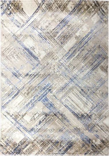 Dywan nowoczesny z połyskiem G505M WHITE/DARK BLUE ASTHANE (1.20*1.70) CARPETPOL