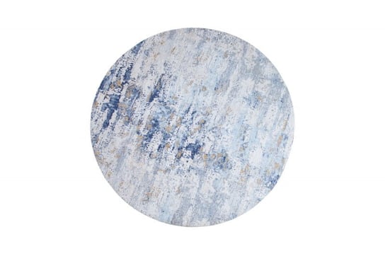 Dywan Okrągły Moder Art Niebieski Beż Bawełniany 150Cm Invicta Interior