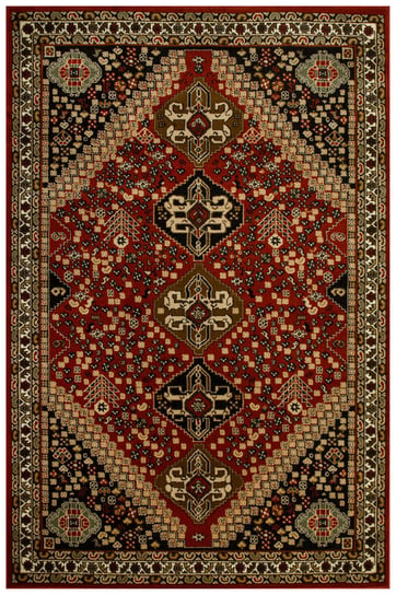 Dywan Ornamentowy Afgan E788A red/black Czerwony Czarny -160x230 cm Inna marka