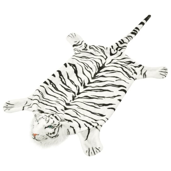 Dywan pluszowy vidaXL tygrys, biało-czarny, 78x144 cm vidaXL