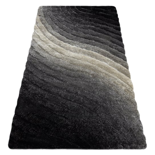 Dywan shaggy FLIM 006-B1 nowoczesny, Fale - Strukturalny, szary, 120x160 cm Dywany Łuszczów