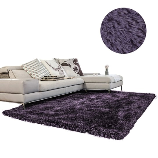 Dywan shaggy STRADO Grey-Purple, szary-fiolet, 100x150 cm STRADO
