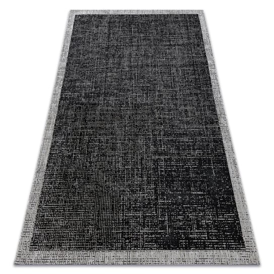 Dywan sznurkowy DYWANY ŁUSZCZÓW Sizal Floorlux 20401 Ramka, czarno-srebrny, 160x230 cm Dywany Łuszczów
