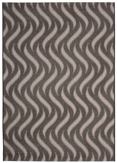 Dywan sznurkowy płasko tkany FLOORLUX szary 20586 Black / Silver (1.40*2.00) CARPETPOL