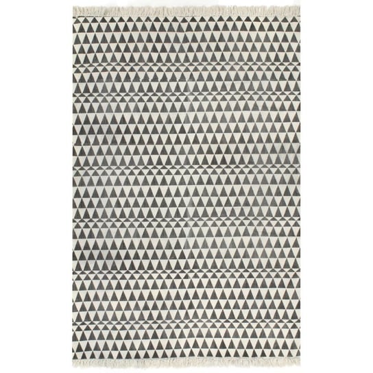 Dywan typu kilim vidaXL, czarno-biały, 120x180 cm vidaXL