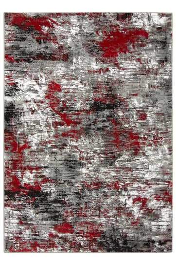 Dywan Victoria 9187A d.grey/red Tynk Beton Czerwień Szary Przecierany-140x190 cm Inna marka