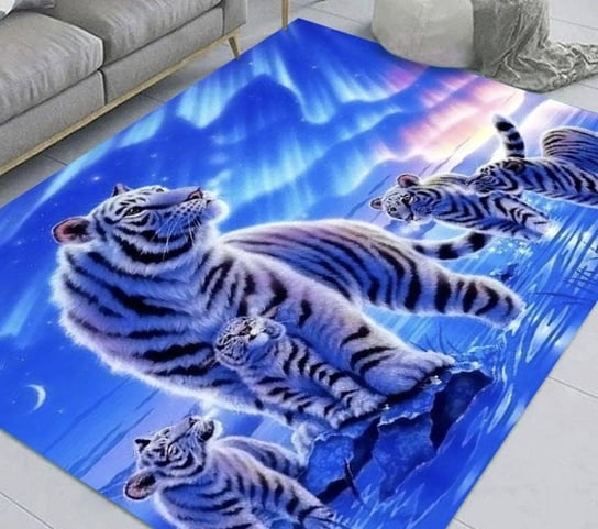 DYWAN w nowoczesnym stylu z efektem 3D | Tygrysy w Krainie Błękitnego Morza Inna marka
