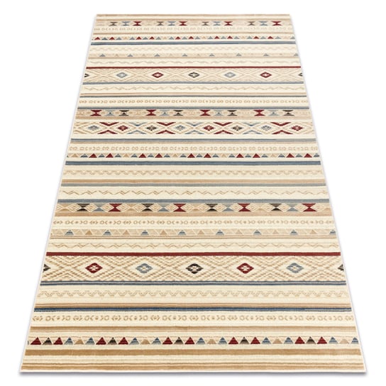 Dywan wełniany KILIM 7948/52933 Romby, etniczny beż / szary / bordo , 160x230 cm Dywany Łuszczów