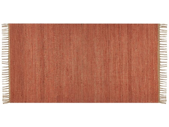 Dywan z juty 80 x 150 cm czerwony LUNIA Beliani