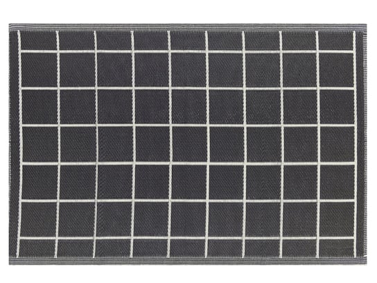 Dywan zewnętrzny BELIANI Rempur, czarno-biały, 120x180 cm Beliani