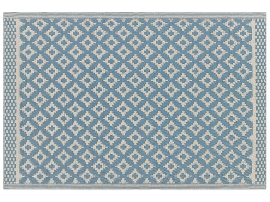 Dywan zewnętrzny BELIANI Thane, jasnoniebiesko-biały, 120x180 cm Beliani