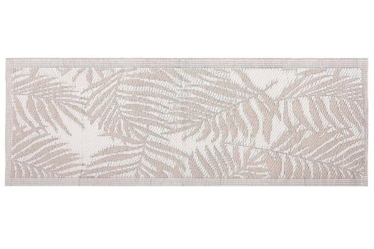 Dywan zewnętrzny, liście palmy, beżowy, Kota, 60x105 cm Beliani