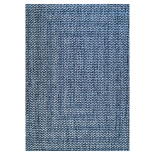 Dywan zewnętrzny Zagora Ramka niebieski 80 cm x 150 cm Oaza Dywany