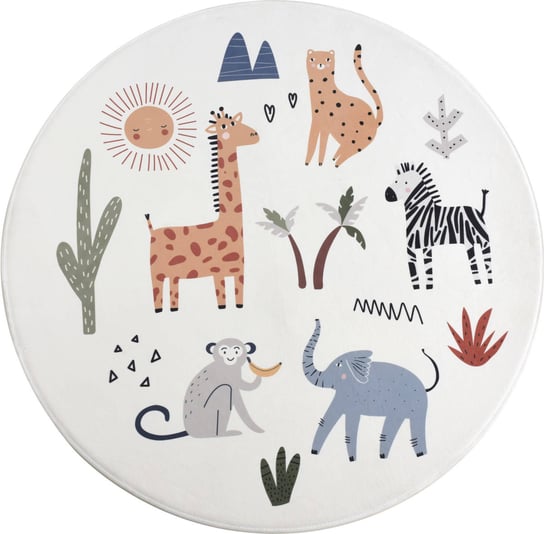 Dywanik dziecięcy Safari, okrągły, Ø 100 cm Home Styling Collection
