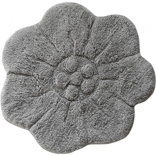 Dywanik Kwiatek Bawełniany Flora 60Cm Szary Z Efektem 3D Decovena