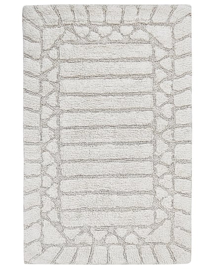 Dywanik łazienkowy bawełniany 60 x 90 cm beżowy TEKKE Beliani