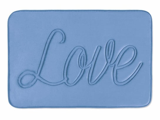 Dywanik łazienkowy, Love, niebieski, 45x70 cm Spod Igły i Nitki