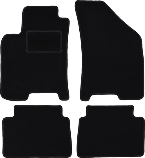 Dywaniki samochodowe, do: Daewoo Nubira (1997-2012) sedan, kombi- welurowe, czarne Wielganizator