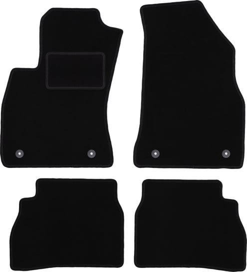 Dywaniki samochodowe, do: Fiat Doblo II (2009-2020) 0- welurowe, czarne Wielganizator