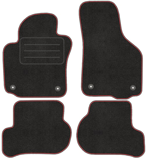 Dywaniki Welurowe Poliamidowe Do Seat Altea Xl 2006-2015 Czerwona Tasma motohobby.pl