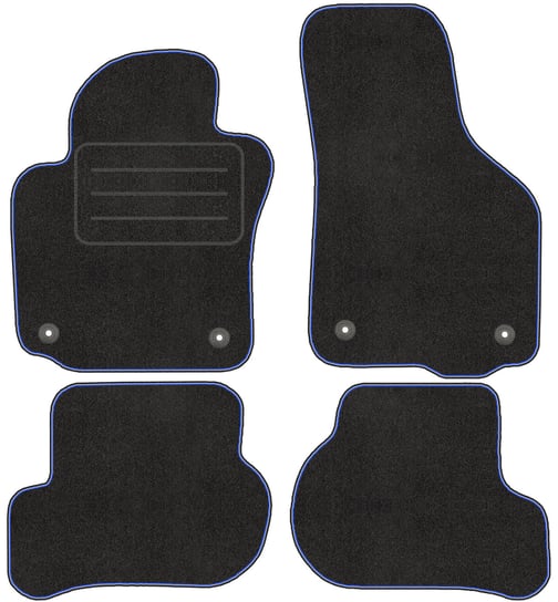 Dywaniki Welurowe Poliamidowe Do Seat Altea Xl 2006-2015 Niebieska Tasma motohobby.pl