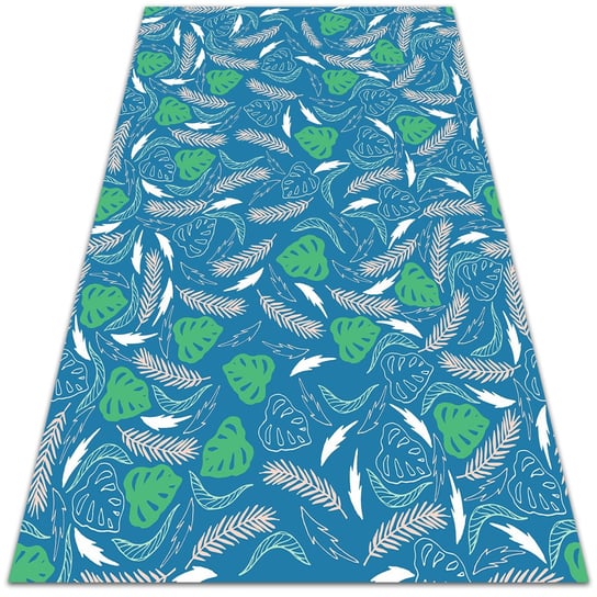 Dywanomat, Modny uniwersalny dywan winylowy Hawajskie liście 100x150, Dywanomat Dywanomat