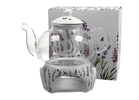 Dzbanek do herbaty szklany z zaparzaczem i podgrzewaczem DUO PROVANCE 1000 ml DUO Gift