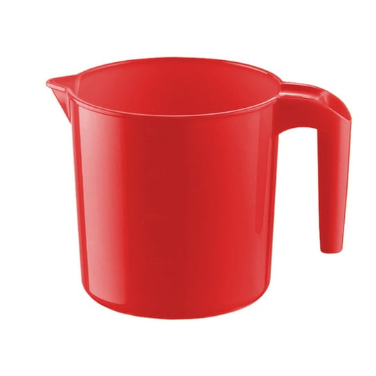 Dzbanek Do Napojów Z Miarką Okrągły Rączka 1,5 L Czerwony Mug Hobby Life HOBBY LIFE