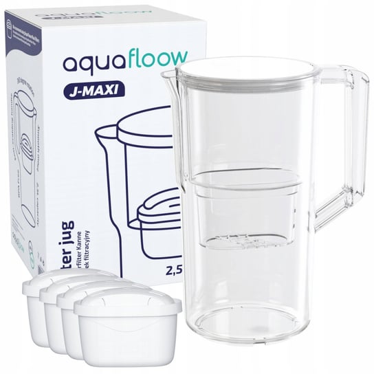 Dzbanek Do Wody Aquafloow J-Maxi 2,5L + 4X Filtr Aquafloow