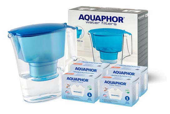 Dzbanek Filtrujący Aquaphor Time + 4 Wkłady Maxfor+ B100-25 AQUAPHOR