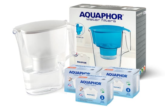 Dzbanek filtrujący Aquaphor Time biały + 3 wkłady B25/B100/25 MAXFOR+ AQUAPHOR