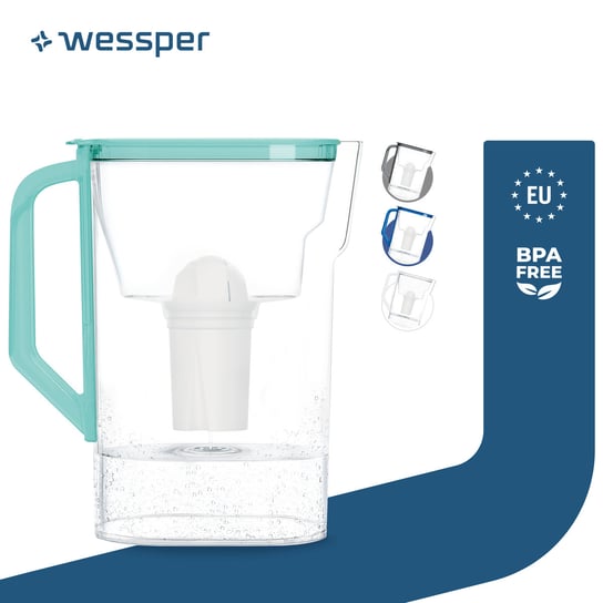 Dzbanek filtrujący do lodówki D3 Slim Aquaclassic 2,7L Wessper miętowy Wessper