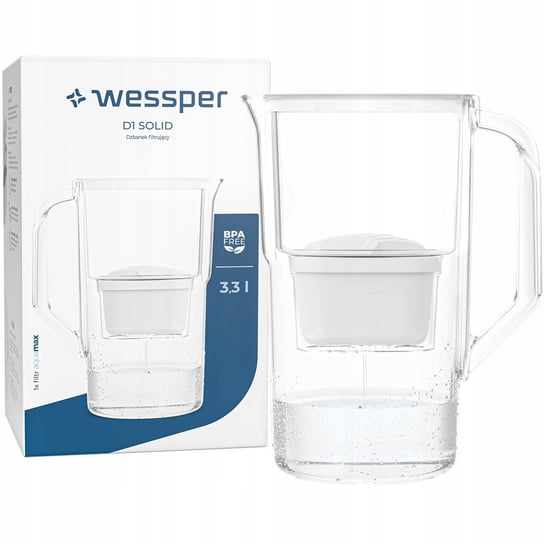 Dzbanek filtrujący Wessper D1 SOLID 3,3l + Filtr wody Wessper aquamax 1szt. Wessper
