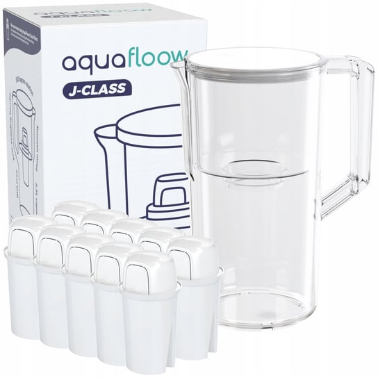 Dzbanek Filtrujący Wodę Aquafloow 2,5L + 10X Wkład Aquafloow