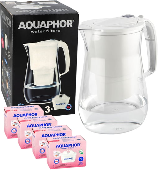 Dzbanek filtrujący wodę Aquaphor Onyx 4.2 L BIAŁY TRITAN + 4x Filtr Wkład Magnezowy AQUAPHOR