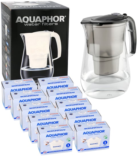 Dzbanek filtrujący wodę Aquaphor Onyx 4.2 L CZARNY TRITAN + 10 FILTRÓW duży AQUAPHOR